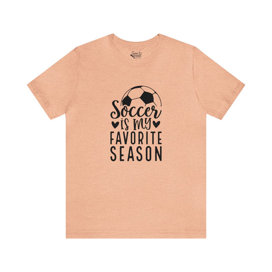 Soccer is My Favorite Season Adult Unisex Mid-Level T-Shirt