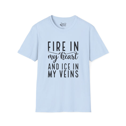 Fire in My Heart Hockey Adult Unisex Basic T-Shirt