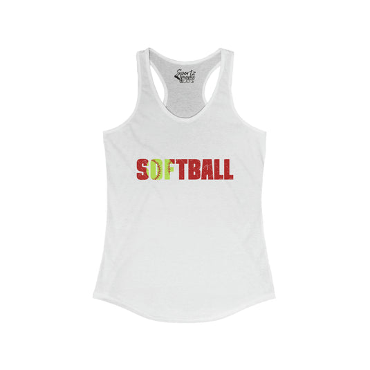 Softball Adult Women's Racerback Tank