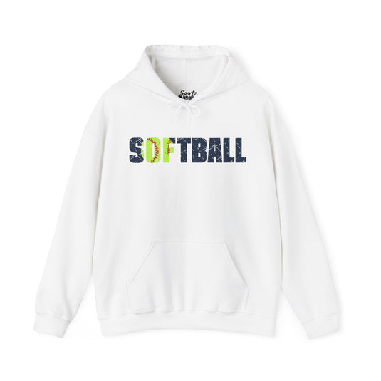 Softball Adult Unisex Basic Hooded Sweatshirt