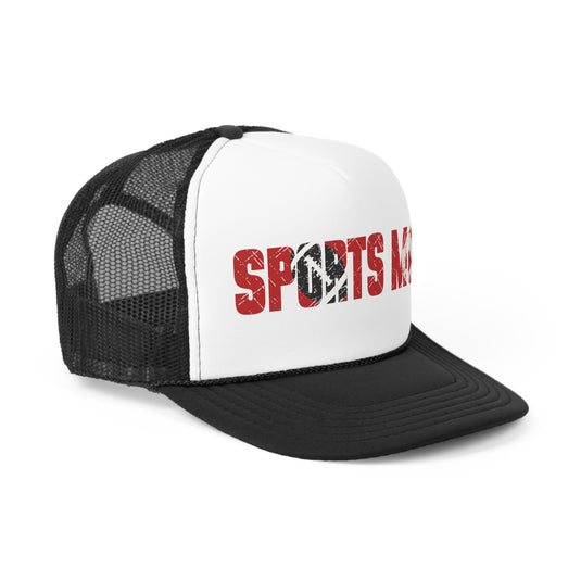 Sports Mom Trucker Hat w/Football & Soccer Ball