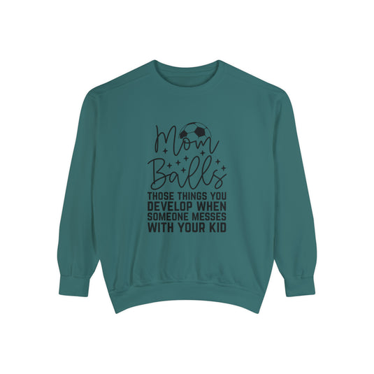 Mom Balls Soccer Adult Unisex Premium Crewneck Sweatshirt