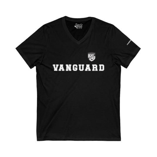 College Station Soccer Club Vanguard Adult Women's V-Neck T-Shirt w/Logo on Left Chest