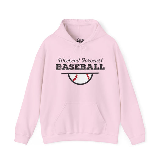 Weekend Forecast Baseball Adult Unisex Basic Hooded Sweatshirt