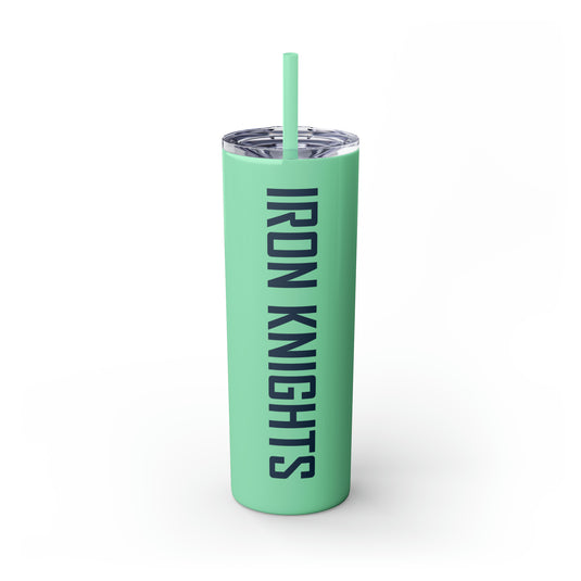 Iron Knights Baseball 20oz Skinny Tumbler with Straw in Matte or Glossy w/Text only