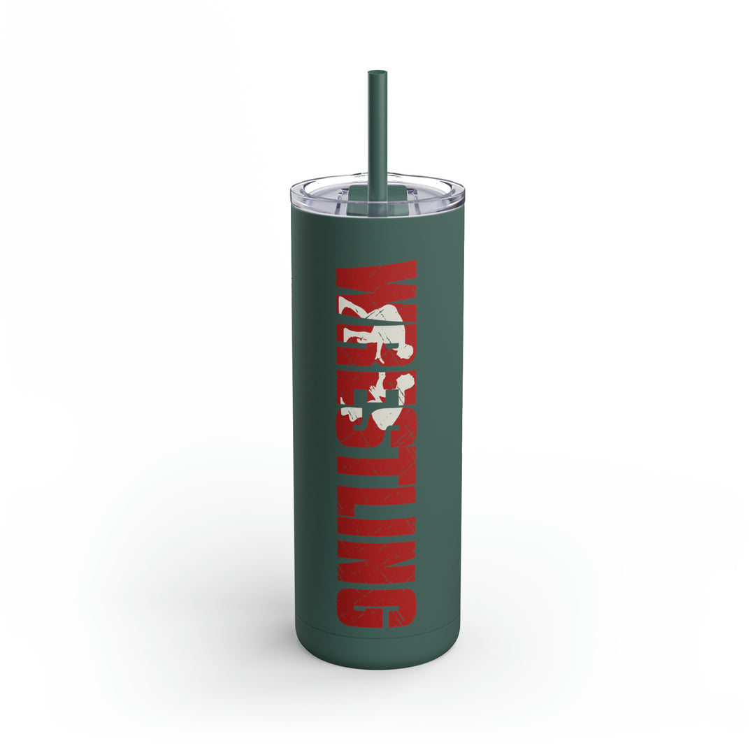 Wrestling 20oz Skinny Matte Tumbler