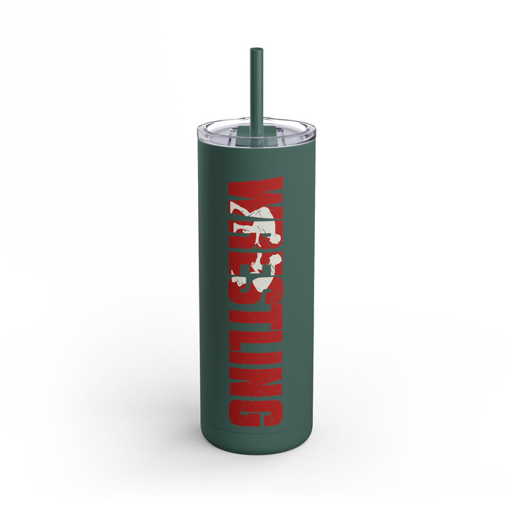 Wrestling 20oz Skinny Matte Tumbler