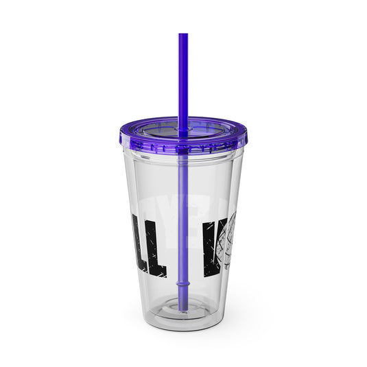 Volleyball 16 oz Sunsplash Tumbler with Straw