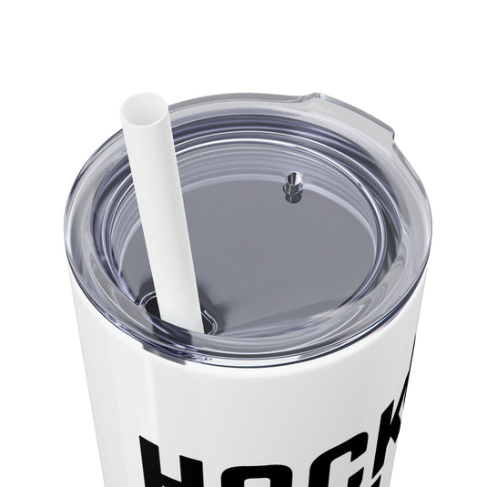 Hockey The Cool Sport 20oz Skinny Tumbler with Straw in Matte or Glossy