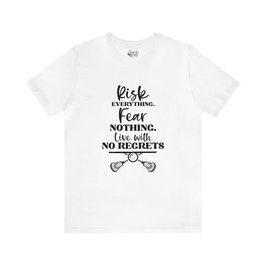 Risk Everything Lacrosse Adult Unisex Mid-Level T-Shirt