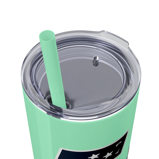 Iron Knights Baseball 20oz Skinny Tumbler with Straw in Matte or Glossy w/Flag Logo