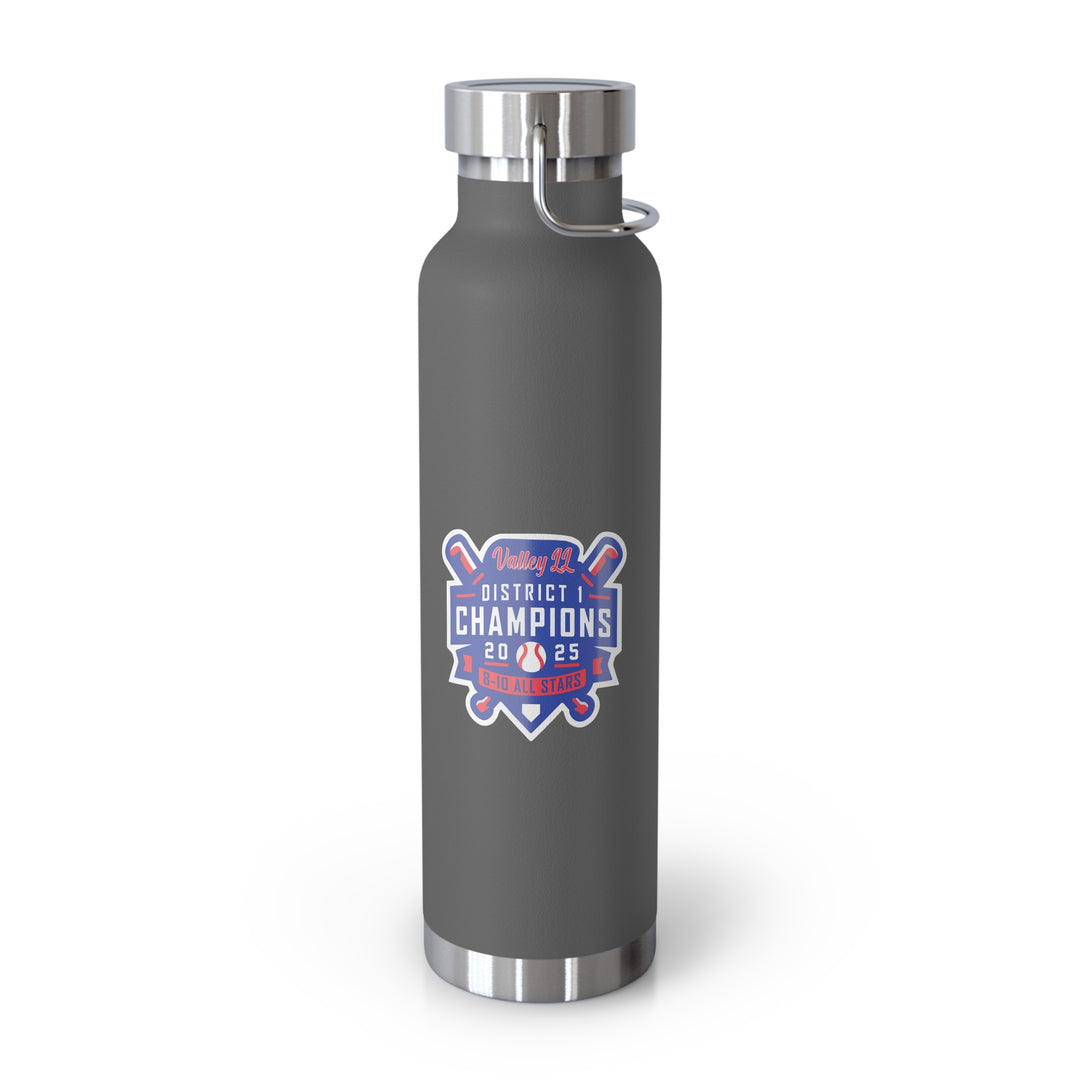 Valley Little League Copper Vacuum Insulated Bottle 22oz - District Champions