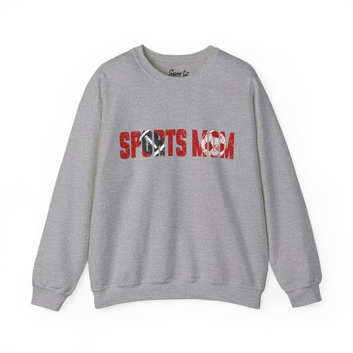 Sports Mom w/Football & Soccer Ball Adult Unisex Crewneck Sweatshirt