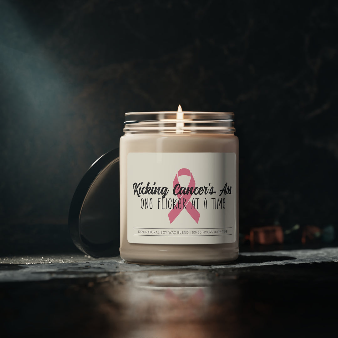 Kicking Cancer's Ass One Flicker At A Time 9oz Candle