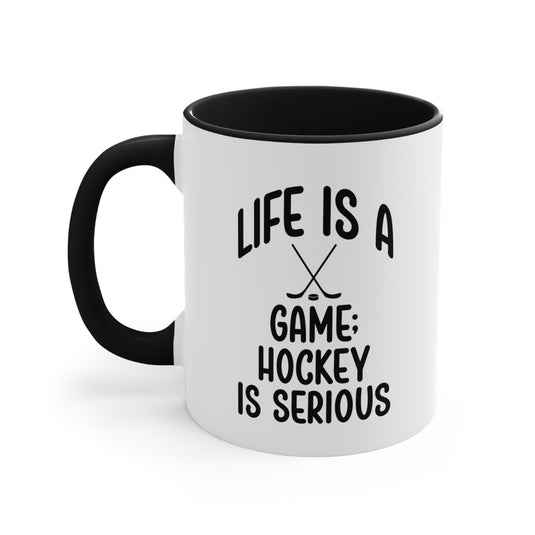 Life is a Game 11oz Hockey Accent Mug