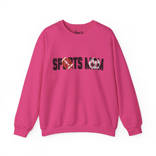 Sports Mom w/Football & Soccer Ball Adult Unisex Basic Crewneck Sweatshirt