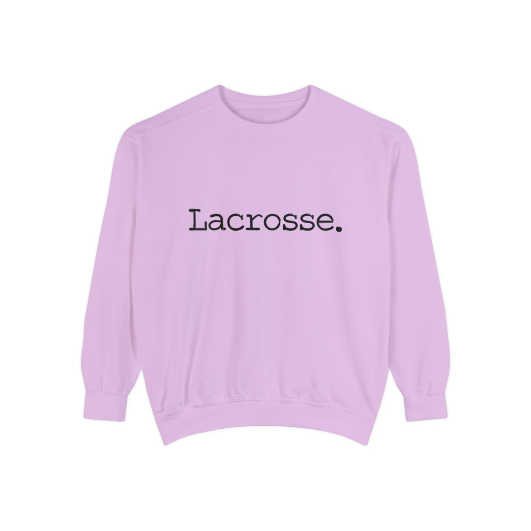 Typewriter Design Lacrosse Adult Unisex Premium Crewneck Sweatshirt