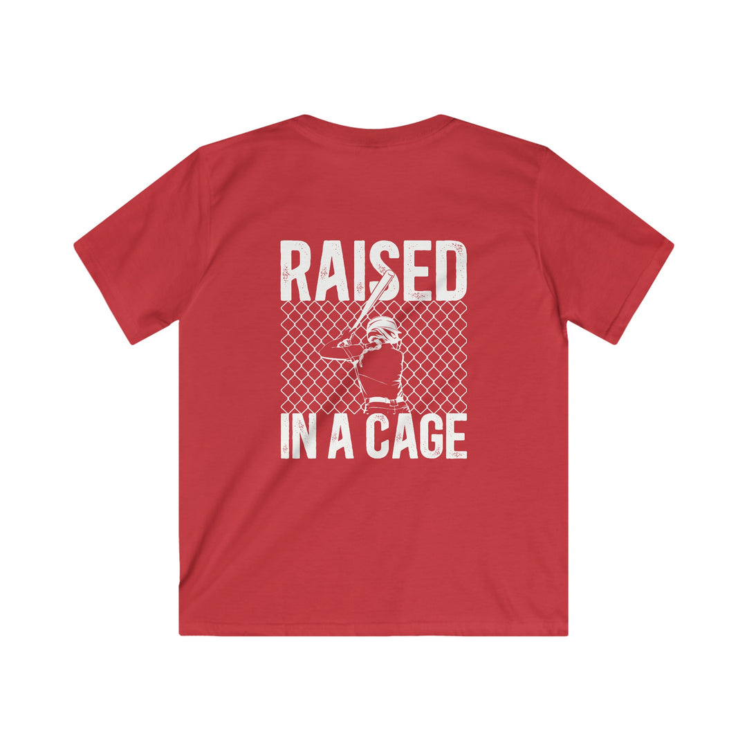 Raised in a Cage Softball Unisex Youth T-Shirt