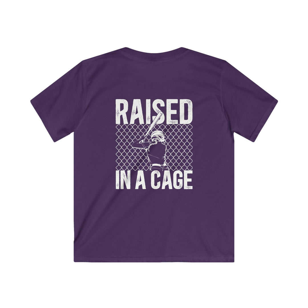 Raised in a Cage Softball Unisex Youth T-Shirt