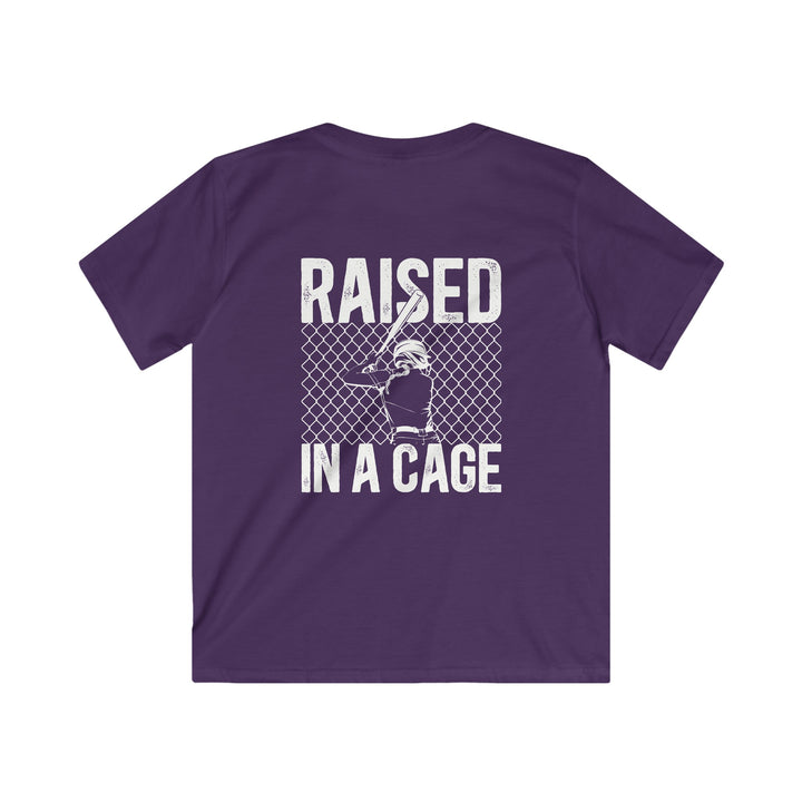 Raised in a Cage Softball Unisex Youth T-Shirt