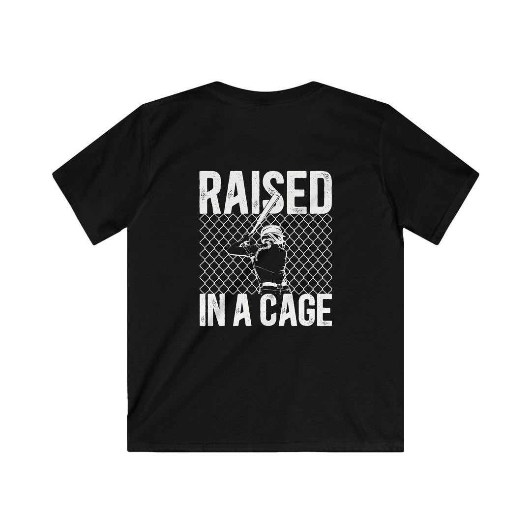 Raised in a Cage Softball Unisex Youth T-Shirt