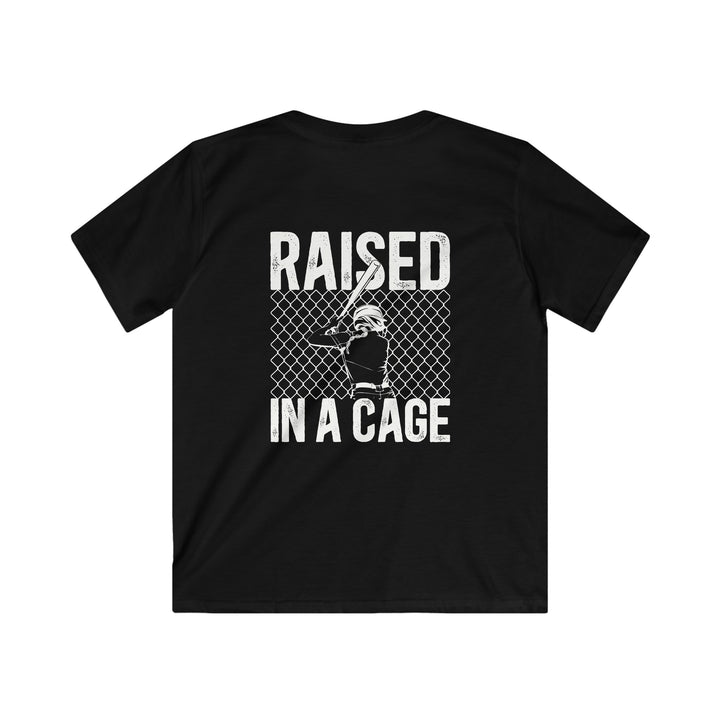 Raised in a Cage Softball Unisex Youth T-Shirt