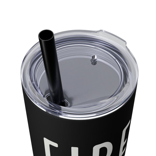 Fire in My Heart Hockey 20oz Skinny Tumbler with Straw in Matte or Glossy