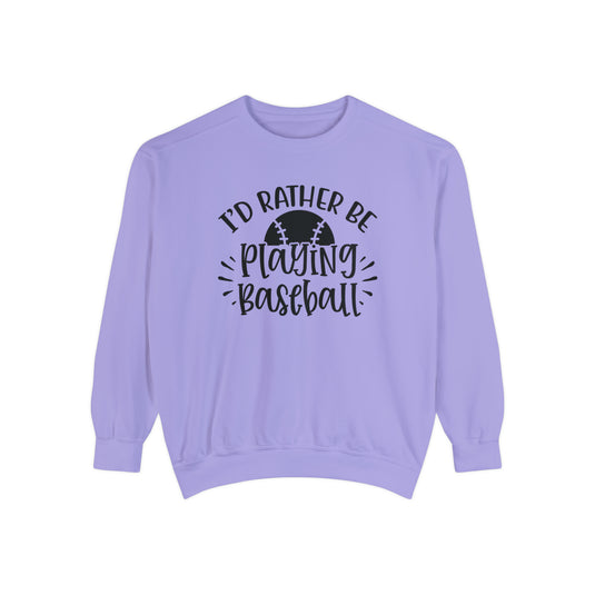 I'd Rather Be Playing Baseball Adult Unisex Premium Crewneck Sweatshirt