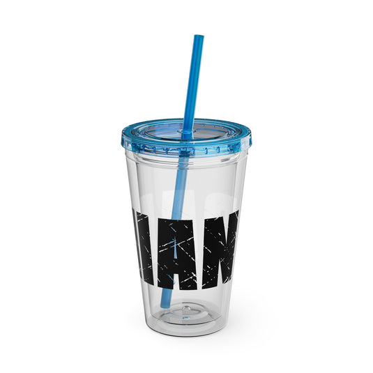 Lacrosse 16 oz Sunsplash Tumbler with Straw w/Custom Name