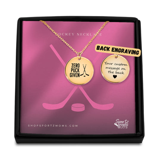 Zero Puck Given Hockey Coin Necklace