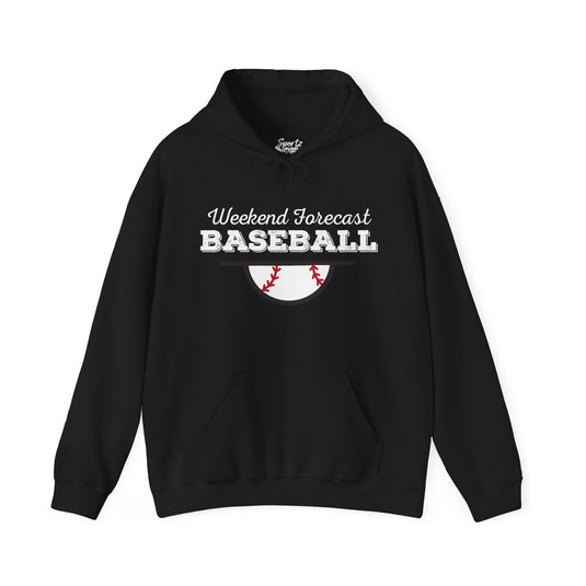 Weekend Forecast Baseball Adult Unisex Basic Hooded Sweatshirt