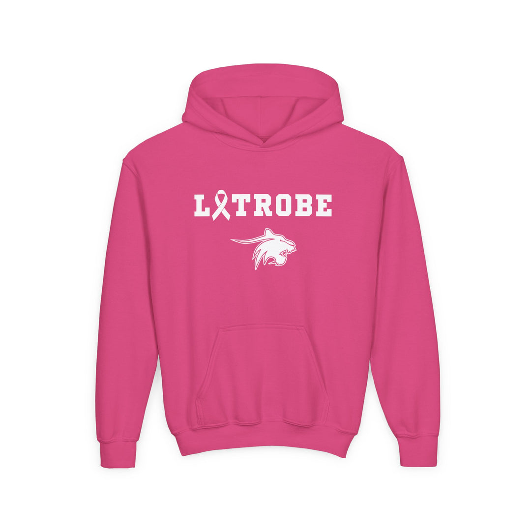 Latrobe Boys Soccer Unisex Youth Hooded Sweatshirt - Cancer Design