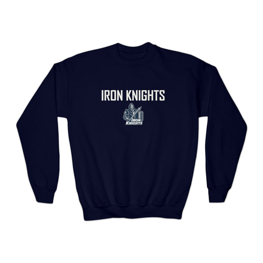 Iron Knights Youth Crewneck Sweatshirt w/Knight Design, Name & Number on back