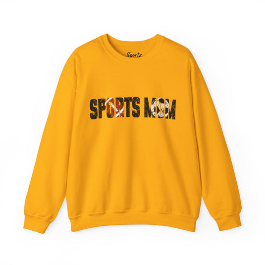 Sports Mom w/Football & Soccer Ball Adult Unisex Basic Crewneck Sweatshirt