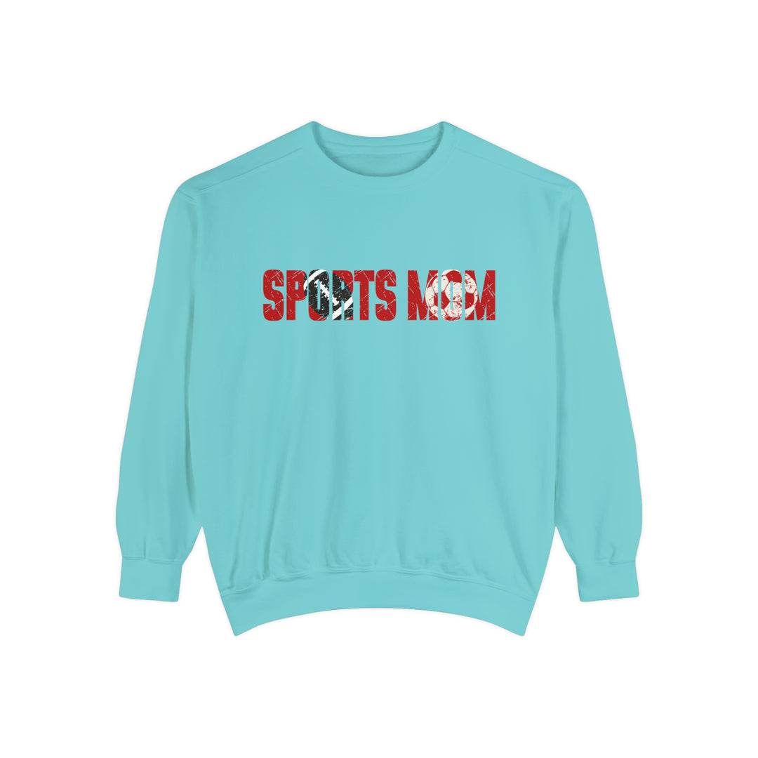 Sports Mom w/Football & Soccer Ball Adult Unisex Premium Crewneck Sweatshirt