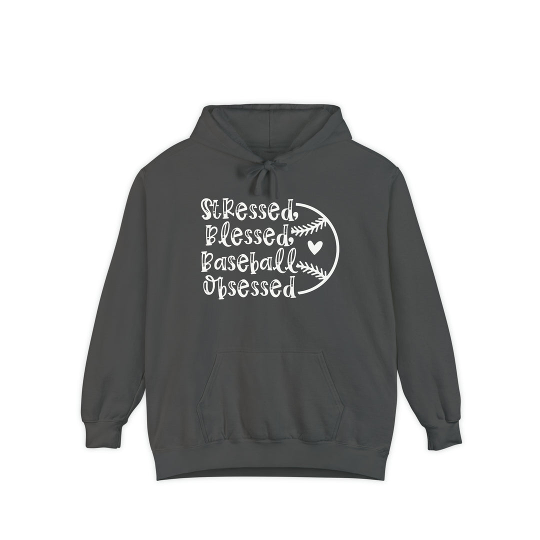 Stressed Blessed Baseball Obsessed Adult Unisex Premium Hooded Sweatshirt