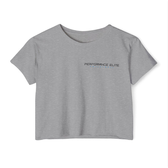 Performance Elite Women's Mid-Level Cropped T-shirt w/Front & Back Logo