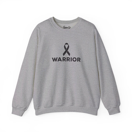 Cancer Ribbon Warrior Adult Unisex Basic Crewneck Sweatshirt