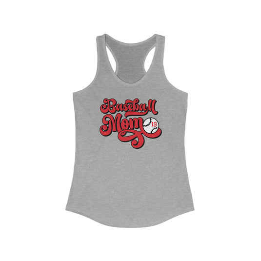 Baseball Mom Personalized Women's Racerback Tank