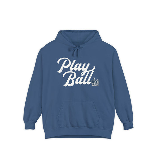 Iron Knights Premium Adult Unisex Hooded Sweatshirt - Play Ball Design w/Knight Logo