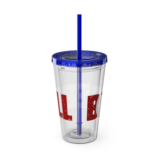 Baseball 16 oz Sunsplash Tumbler with Straw