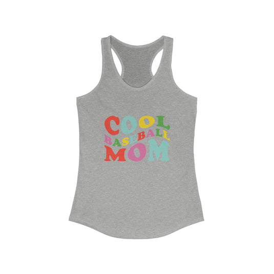 Cool Baseball Mom Women's Racerback Tank