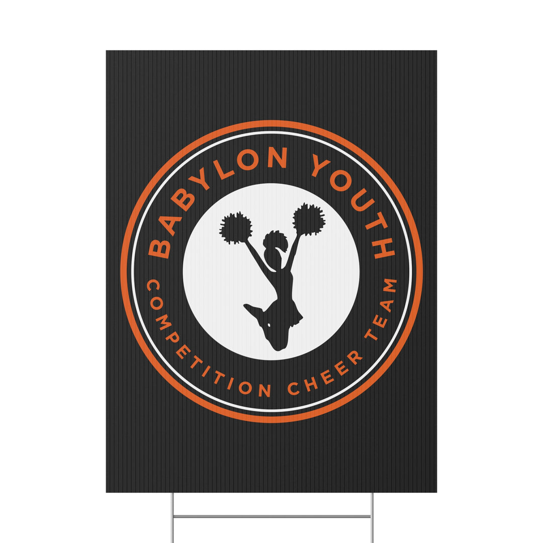 Babylon Youth Competition Cheerleading Plastic Yard Sign