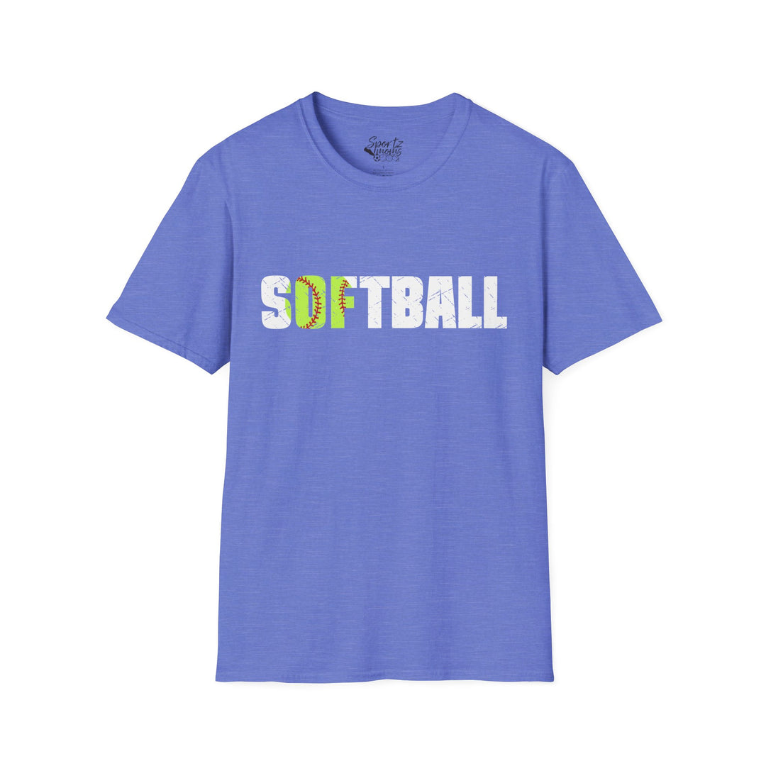 Softball w/White Text Adult Unisex T-Shirt