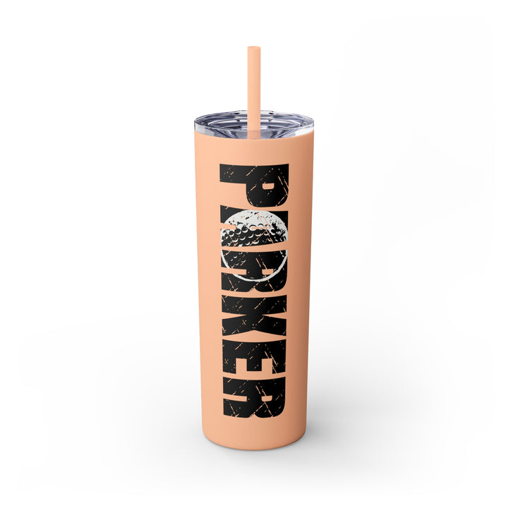 Golf 20oz Skinny Tumbler with Straw w/Custom Name