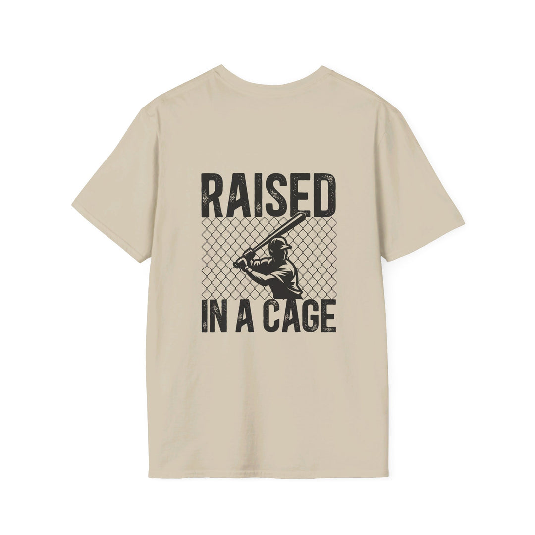 Raised in a Cage Baseball Unisex Adult T-Shirt