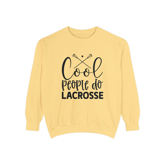 Cool People Do Lacrosse Adult Unisex Premium Crewneck Sweatshirt