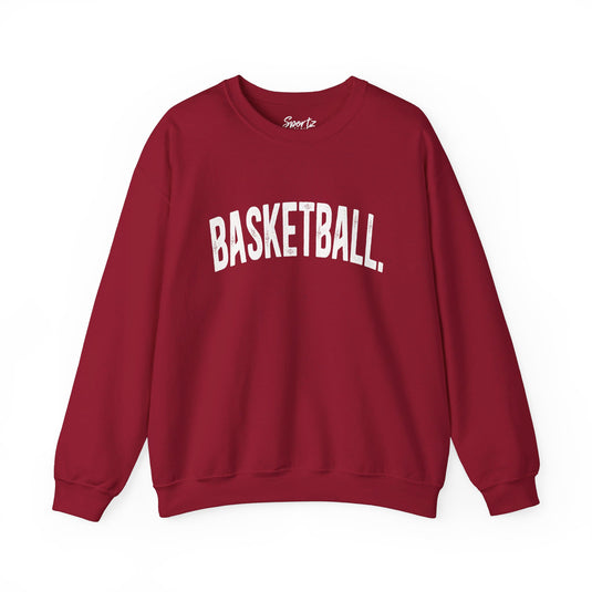 Rustic Design Basketball Adult Unisex Basic Crewneck Sweatshirt