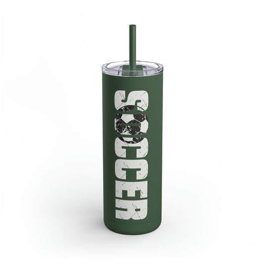 Soccer 20oz Skinny Matte Tumbler