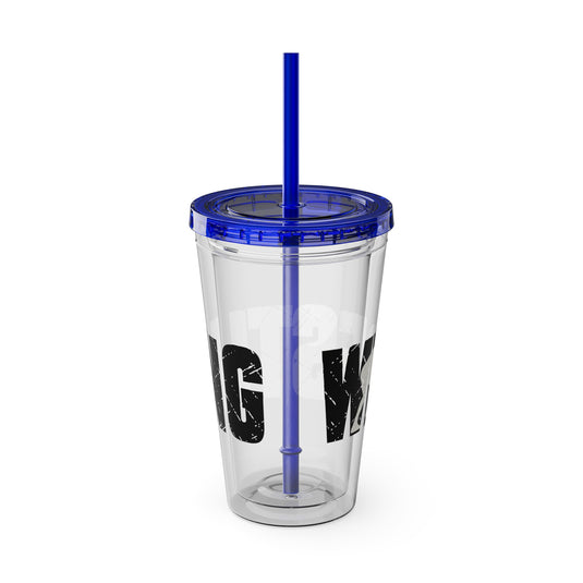 Wrestling 16 oz Sunsplash Tumbler with Straw